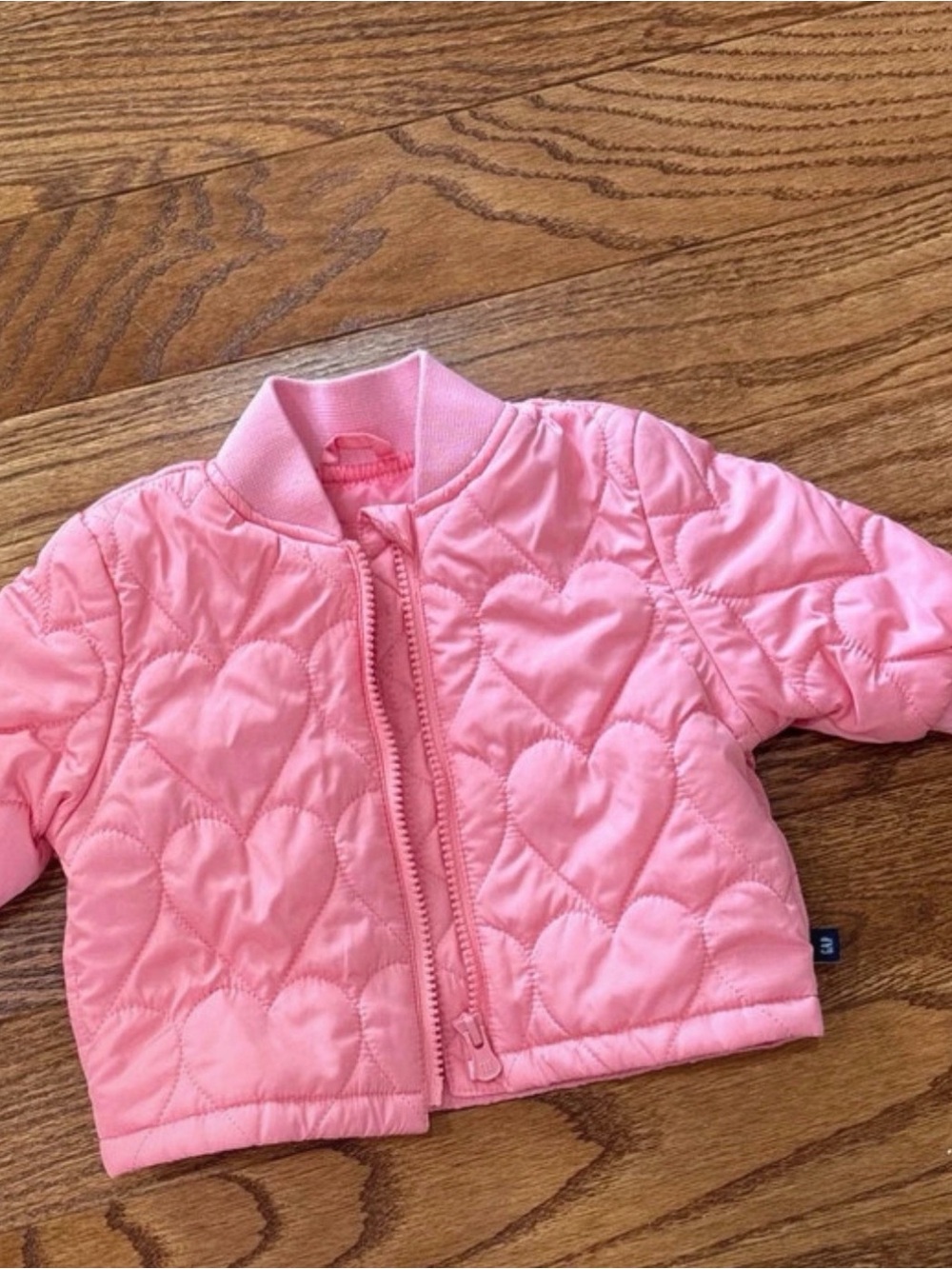 Baby Gap Girls' Pink Heart-Quilted Jacket - Brand Unspecified